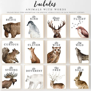 Wildwood Collection - Full Woodland + Arctic Animal Collection With Words - Instant Download